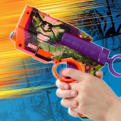 Nerf Marvel Iron Man Dart Blaster | 4 NERF N1 FOAM SWARTS | تصاميم الجلد المستوحاة من الرجل الحديد | هدايا الأطفال | ألعاب وألعاب في الهواء الطلق للأعمار 8+ (Amazon Exclusive) in Kuwait