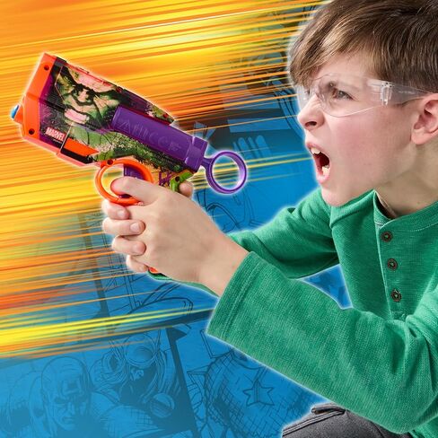Nerf Marvel Iron Man Dart Blaster | 4 NERF N1 FOAM SWARTS | تصاميم الجلد المستوحاة من الرجل الحديد | هدايا الأطفال | ألعاب وألعاب في الهواء الطلق للأعمار 8+ (Amazon Exclusive) in Kuwait