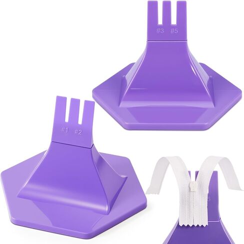 Leinuosen 2 PCS Zipper Jig Tool for Zipper يسحب 4 الحجم#3#5#7#8 Handy Zip Fastener Jig لتركيب الأداة zip sliders لسترات البنطلون (الأزرق) in Kuwait