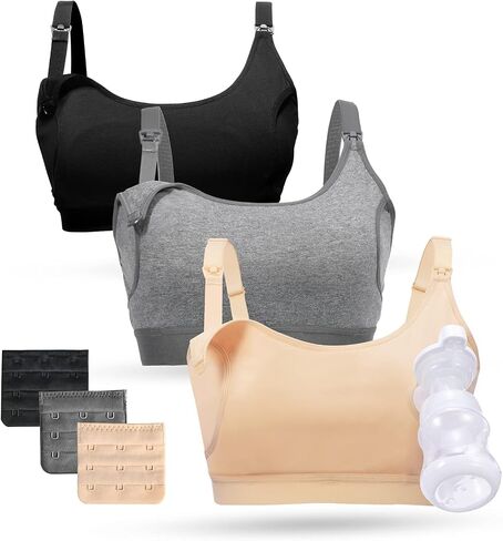 Momcozy Pumping Bra, Pumping Bra Hands Free All Day Wear Pumping & Nursing Bra in One Holding Breast Pump for Spectra, Medela in Saudi Arabia