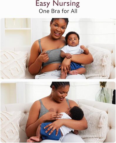 Momcozy Pumping Bra, Pumping Bra Hands Free All Day Wear Pumping & Nursing Bra in One Holding Breast Pump for Spectra, Medela in Saudi Arabia