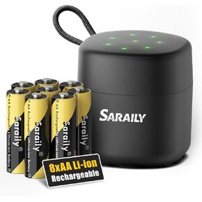 Lithium AA Batteries 4 Pack, 1.5V 2700mWh Rechargeable Double A Battery for Camera, Doorbell, High Capacity Long Lasting, 3H Fast Charge, Over 2000 Cycles in Saudi Arabia