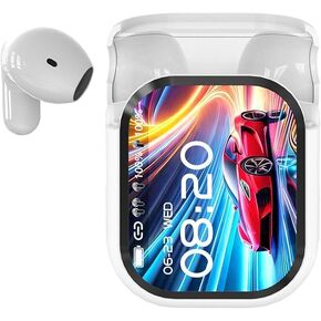 Color Screen Translation Headphones with Noise-Canceling, Real-Time AI Translator Earbuds, Bluetooth Wireless Earphones with ANC, HD Display & Waterproof (Black) in Saudi Arabia