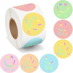 500Pcs Boho Sun Thank You Stickers Roll Holographic Sunshine Rainbow Self-Adhesive Labels for Small Business Packaging Envelopes Gift Bags First Trip Around The Sun Baby Shower Birthday Party Favors in Saudi Arabia