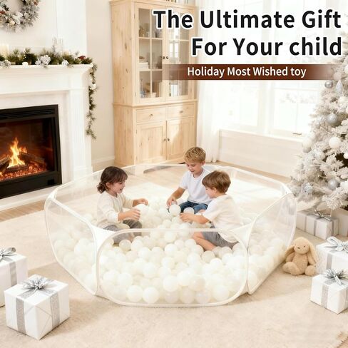 حفرة كرة الأطفال ، الأزرق الكبير منبثقة ، فتيل كرات الأطفال 47 بوصة تلعب خيمة للأطفال الصغار الفتيان للبنين الداخليين والخارجيين مع حمل كرات ، كرات غير مدرجة (أسود) in Kuwait