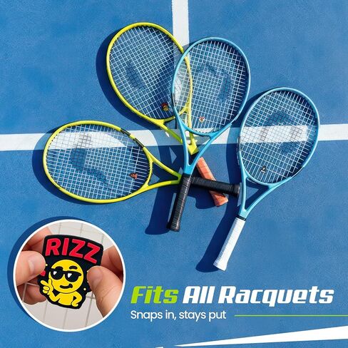 مُرطب مضارب التنس - تصميمات لطيفة - ممتص صدمات التنس للمضارب لتقليل الاهتزاز والضوضاء - ملحقات آمنة وسهلة التركيب للاعبين من جميع المستويات in Kuwait