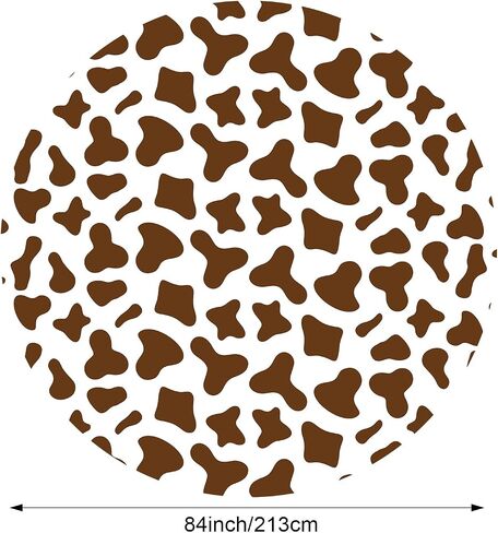3 Pcs Cow Tablecloth Round Print Table Cloths Plastic,84'' Disposable Cow Themed Table Cover for Farm Animal Birthday Party,Picnic,Farmhouse Dining Supplies(Black White) in Saudi Arabia