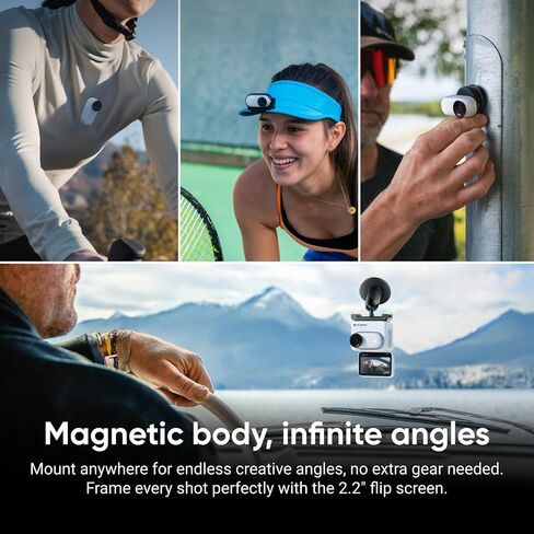 Insta360 GO 3S Cycling Multiview Bundle - 64 GB White 4K Tiny Portable Vlogging Camera, Hands-Free POVs, Mount Anywhere, Stabilization, 140 Min Battery Life, 10m Waterproof, Pet POV, White in Saudi Arabia