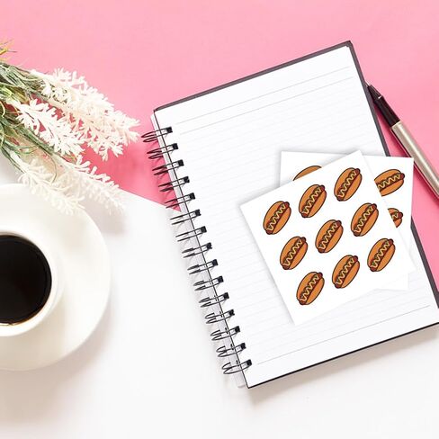 AHANDMAKER 400Pcs Self-Adhesive Planner Stickers, Hamburger Stickers FoodStickers Decals for Planner Calendar Scrapbook Crafting Party Decor Gift Bag Seal Theme Party Decor, 0.5 Inch in Saudi Arabia