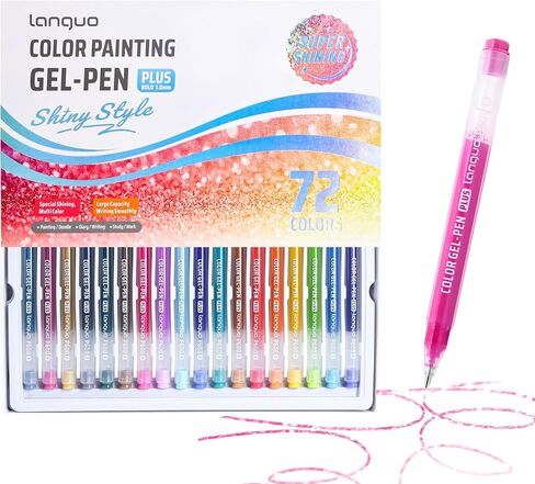 Glitter Gel Pens for Adult Coloring, 24 Colors Special Shining Multi Glitter Gel Pens Colored Set for Drawing, Doodling, Journaling & Creative Art Supplies in Saudi Arabia