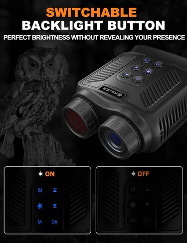 نظارات الرؤية الليلية - مناظير رؤية ليلية Eagle 4K للبالغين، مناظير مزدوجة الأوضاع مع بطارية 5000 مللي أمبير في الساعة، بطاقة SD سعة 32 جيجابايت متضمنة للمغامرة والمراقبة، أسود in Kuwait