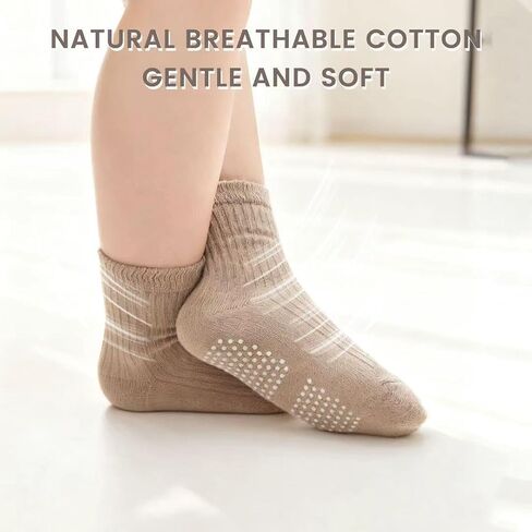 Baby Toddler Essentials Non-Slip Crew Socks for Unisex Boys Girls in Saudi Arabia