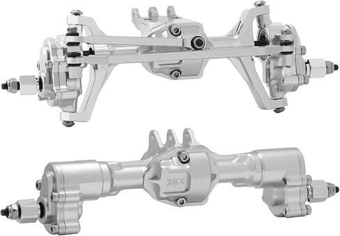 DJX CNC الألومنيوم RC محاور بوابة الأمامية والخلفية مجموعة +4 مم محاور كاملة كاملة ل 1/18 RC ROCK REDCAT ASCET-18 ترقيات أجزاء (أسود وأزرق) in Kuwait
