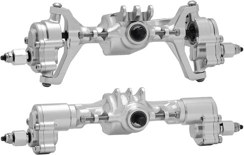 DJX CNC الألومنيوم RC محاور بوابة الأمامية والخلفية مجموعة +4 مم محاور كاملة كاملة ل 1/18 RC ROCK REDCAT ASCET-18 ترقيات أجزاء (أسود وأزرق) in Kuwait