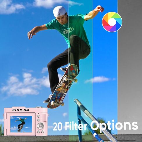 4K Digital Camera for Photography- 50MP Autofocus Vlogging Camera with 2.8" 180°Flip Screen, 18X Digital Zoom- Compact Point and Shoot Camera with 32GB TF for YouTube, Travel, Beginners, Black in Saudi Arabia