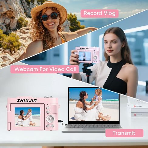 4K Digital Camera for Photography- 50MP Autofocus Vlogging Camera with 2.8" 180°Flip Screen, 18X Digital Zoom- Compact Point and Shoot Camera with 32GB TF for YouTube, Travel, Beginners, Black in Saudi Arabia