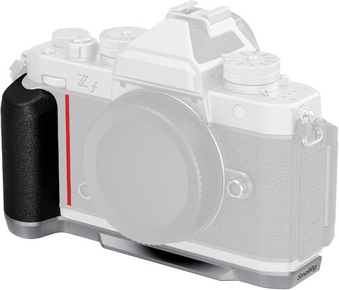 SmallRig Silicone L-Shape Grip for Nikon Z f Built-in Quick Release Plate for Arca and Wrist Strap Hole, Ergonomic Silicone Handgrip with 1/4"-20 Threaded Holes for Tripods (Silver) - 5706 in Saudi Arabia