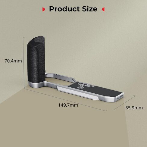 SmallRig Silicone L-Shape Grip for Nikon Z f Built-in Quick Release Plate for Arca and Wrist Strap Hole, Ergonomic Silicone Handgrip with 1/4"-20 Threaded Holes for Tripods (Silver) - 5706 in Saudi Arabia