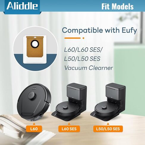 16 حزمة من أكياس الغبار البديلة تناسب مكنسة Eufy E25 Omni E28 Omni Robot، 3 طبقات مانعة للتسرب بديلة E25 أكياس غبار in Kuwait