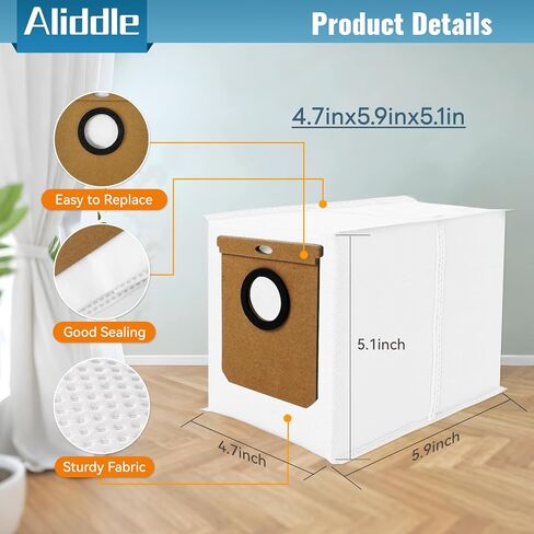 16 حزمة من أكياس الغبار البديلة تناسب مكنسة Eufy E25 Omni E28 Omni Robot، 3 طبقات مانعة للتسرب بديلة E25 أكياس غبار in Kuwait