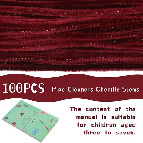 Giwrmu 200pcs 20colors Pipe Cleaners Craft, Pipe Cleaners Chenille Stem, Fuzzy Sticks Craft Supplies, Multi-Colored Pipe Cleaner for Creative Handmade DIY Art Craft Project in Saudi Arabia