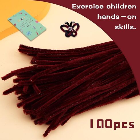 Giwrmu 200pcs 20colors Pipe Cleaners Craft, Pipe Cleaners Chenille Stem, Fuzzy Sticks Craft Supplies, Multi-Colored Pipe Cleaner for Creative Handmade DIY Art Craft Project in Saudi Arabia