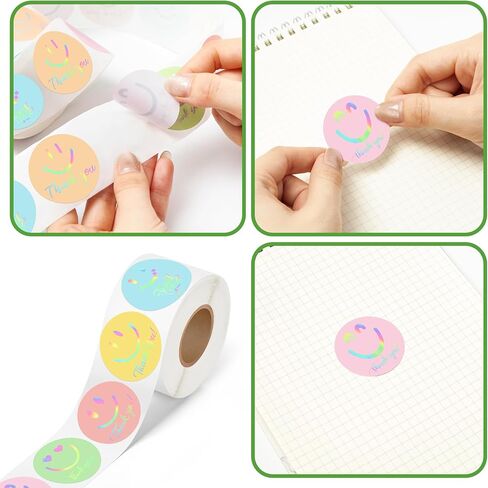 500pcs بوهو الشمس شكرا لك ملصقات لفة ثلاثية الأبعاد أشعة الشمس قوس قزح الملصقات الذاتية لذات أعمال التغليف الصغيرة الأظرف الهدايا حقائب الهدايا حول حفل عيد ميلاد الشمس in Saudi Arabia