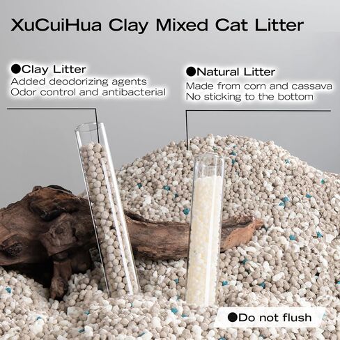 Natural Cat Litter Unscented, 100% Plant-Based, Strong Clumping Litter, Easy Scooping, Clumps Lift Cleanly, Low Dust, Corn & Cassava Litter, 5.5 LB x 3 Bags in Saudi Arabia