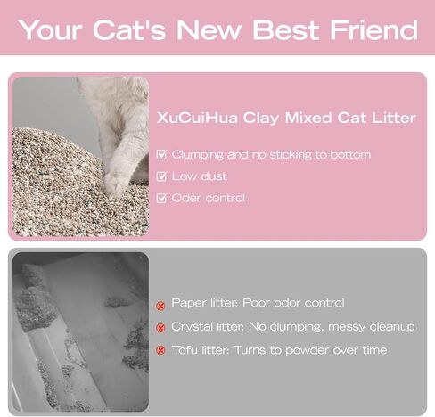 Natural Cat Litter Unscented, 100% Plant-Based, Strong Clumping Litter, Easy Scooping, Clumps Lift Cleanly, Low Dust, Corn & Cassava Litter, 5.5 LB x 3 Bags in Saudi Arabia
