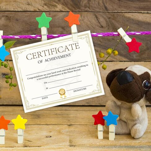 Attendance Certificates of Recognition, Super Star Award Certificates for Students, Certificate of Achievement, Back to School Teacher Supplies, Attendance Certificate Gifts for Kids, 25 Pcs (06) in Kuwait