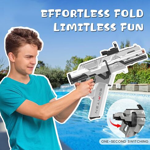 لعبة Gel Ball Blaster ذات السرعة العالية البالغة 180+FPS Gel Gun Blaster مع أضواء أنيقة الجري و 40،000 جولة هدايا عيد ميلاد لعبة Easter Easter Exter in Kuwait