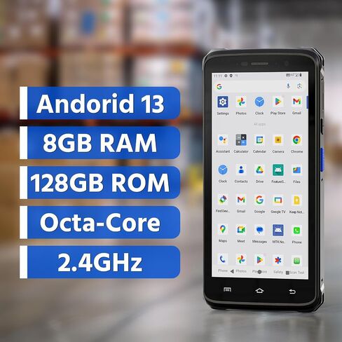 Farset G47 PDA Android Compatible with Honeywell N6603 Engine, Android 12 Barcode Scanner, 5.5 inch Touchscreen Mobile Computer, WiFi 5, 4G LTE, 64GB+6GB, IP67 Handheld Terminal for Logistics in Saudi Arabia