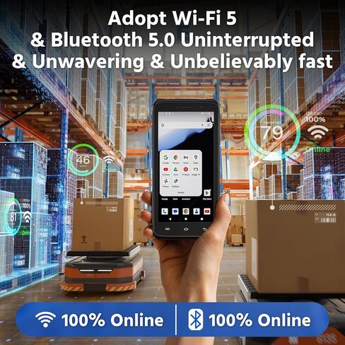 Farset G47 PDA Android Compatible with Honeywell N6603 Engine, Android 12 Barcode Scanner, 5.5 inch Touchscreen Mobile Computer, WiFi 5, 4G LTE, 64GB+6GB, IP67 Handheld Terminal for Logistics in Saudi Arabia