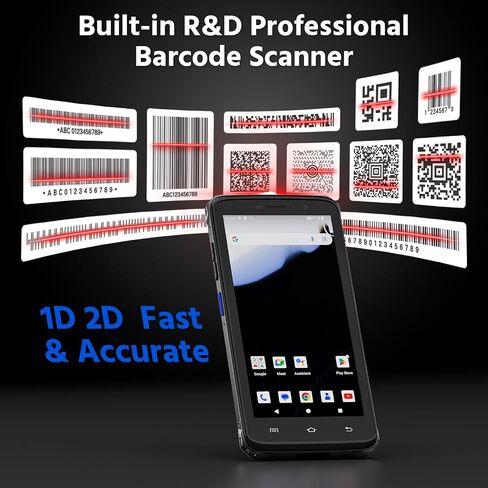 Farset G47 PDA Android Compatible with Honeywell N6603 Engine, Android 12 Barcode Scanner, 5.5 inch Touchscreen Mobile Computer, WiFi 5, 4G LTE, 64GB+6GB, IP67 Handheld Terminal for Logistics in Saudi Arabia
