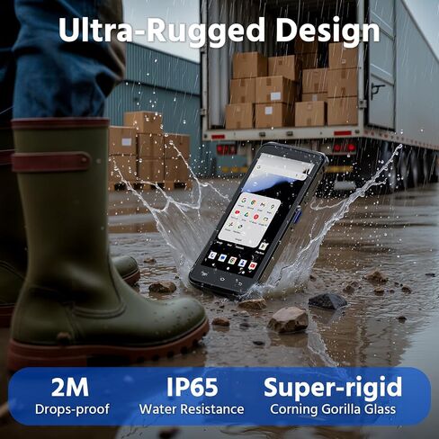 Farset G47 PDA Android Compatible with Honeywell N6603 Engine, Android 12 Barcode Scanner, 5.5 inch Touchscreen Mobile Computer, WiFi 5, 4G LTE, 64GB+6GB, IP67 Handheld Terminal for Logistics in Saudi Arabia