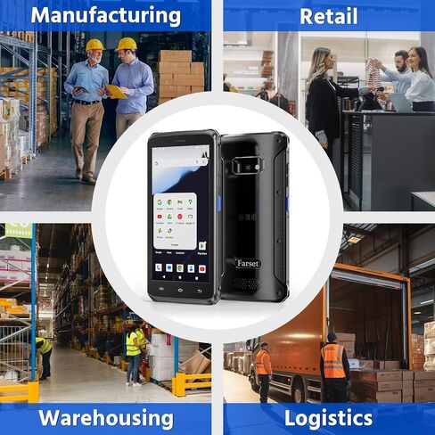 Farset G47 PDA Android Compatible with Honeywell N6603 Engine, Android 12 Barcode Scanner, 5.5 inch Touchscreen Mobile Computer, WiFi 5, 4G LTE, 64GB+6GB, IP67 Handheld Terminal for Logistics in Saudi Arabia