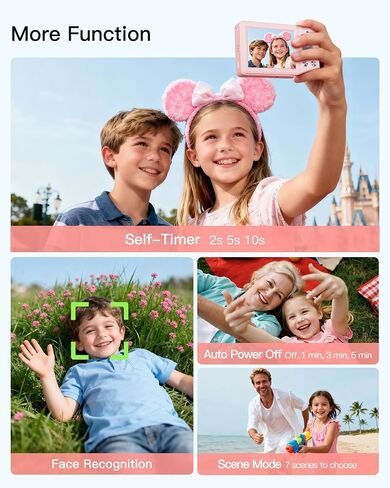 Digital Camera, FHD 1080P Point and Shoot Camera with 32GB SD Card, 2 Batteries, 16X Zoom, Anti Shake, Compact Small Design for Kids Teens Students Girls Boys (Black) in Saudi Arabia