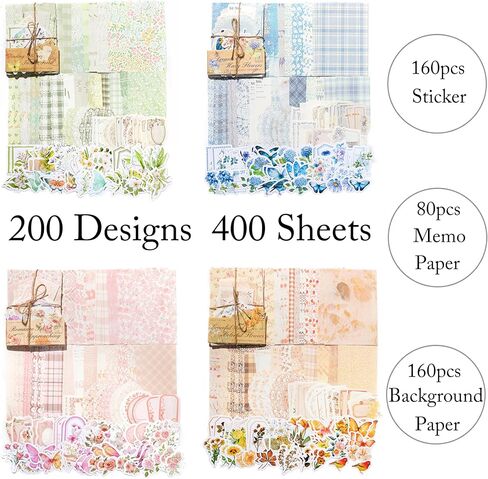 120 ورقة أوراق سجل القصاصات الأزهار مجلة Scrapbooking Supplies Kit Junk Journal Supplies ورقة زخرفية للحرف اليدوية للمخطط ، Bullet Journal Collage Card Cards Retro Crafts in Saudi Arabia