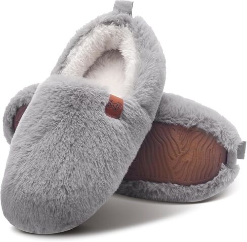Fuzzy Home Slippers Womens Faux Wool House Shoes Memory Foam Slip on Slippers for Women Cozy Warmies Bedroom Ladies Slipper Fluffy/Felt in Saudi Arabia