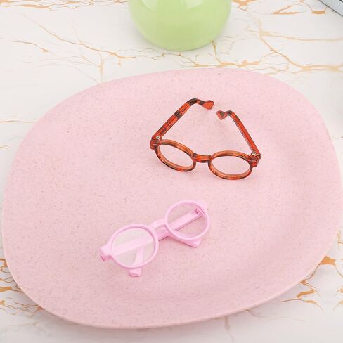 4pcs نظارات دمية ، 4 ألوان دمية بلاستيكية تلبيس eyeglasses ألعاب الأزياء إكسسوارات الأزياء متوافقة مع 5.12 بوصة (أبيض ، أسود ، السلحفاة ، الأرجواني) in Saudi Arabia