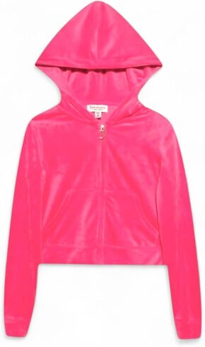 سترة بغطاء رأس نسائية من Juicy Couture بمقاس كبير من القطيفة اللامعة in Kuwait