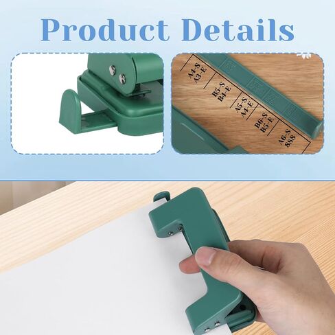 2 ثقب لكمة ، معدن ثقب ثقب اللكمة قابلة للتعديل ورقة اللكم 10 ورقة السعة ل A4/A5/B5 Office Home Supplies Folder (Blue) in Kuwait