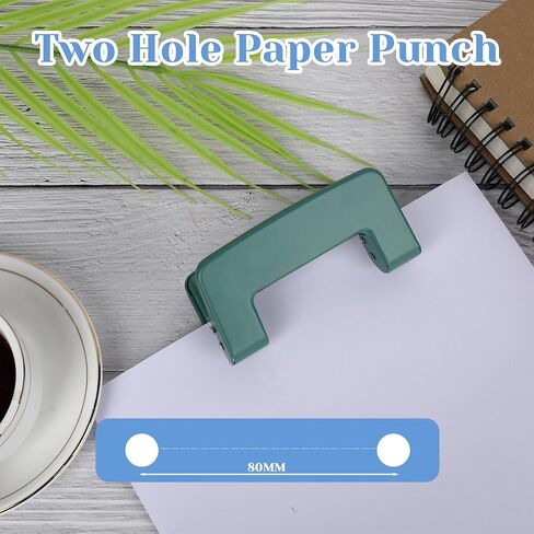 2 ثقب لكمة ، معدن ثقب ثقب اللكمة قابلة للتعديل ورقة اللكم 10 ورقة السعة ل A4/A5/B5 Office Home Supplies Folder (Blue) in Kuwait