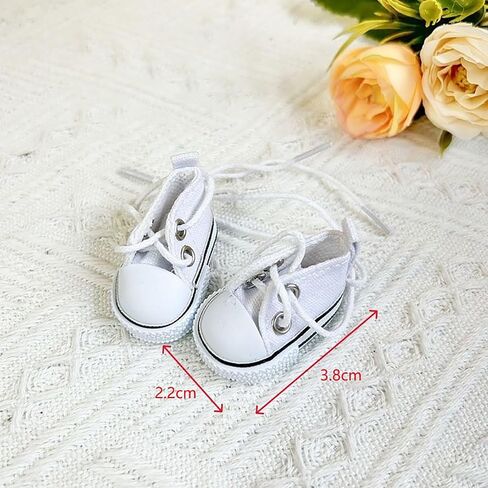 6 Piece 17cm Doll Clothes, Outfit Set with Accessories for 17cm Dolls, Denim Style Outfit Set with T-Shirt + Denim Overalls + Canvas Sneakers + Denim Hat + Mini Camera + Glasses, No Doll Included in Saudi Arabia