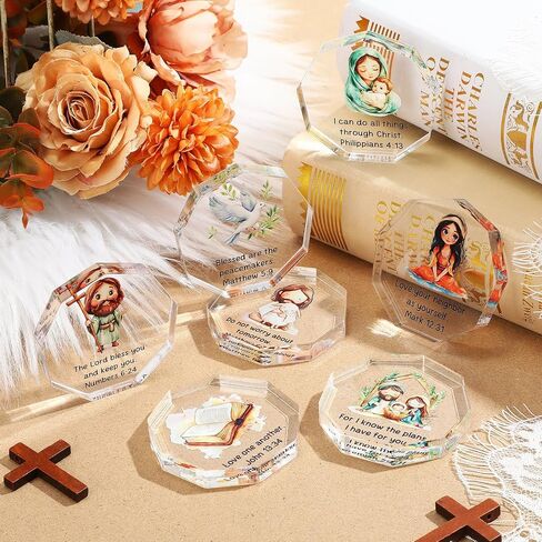 20 Pcs Acrylic Christian Gifts Bulk Religious Appreciation Scripture Gifts with Bible Verse Prayers Church Keepsake for Pastor Christmas Christening Sunday School Table Party Decor in Saudi Arabia