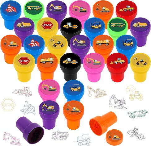 24 PCS Camp Stampers ، Adventure Adventure Holiday Stamps Supplies Suppories Fords Favors for Kids Boys Girls School Classroom Gwhats Carnival ، Godie Bag Higds Baby Shower (6 Colors) in Saudi Arabia