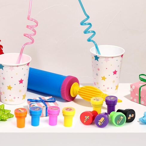 24 PCS Camp Stampers ، Adventure Adventure Holiday Stamps Supplies Suppories Fords Favors for Kids Boys Girls School Classroom Gwhats Carnival ، Godie Bag Higds Baby Shower (6 Colors) in Saudi Arabia