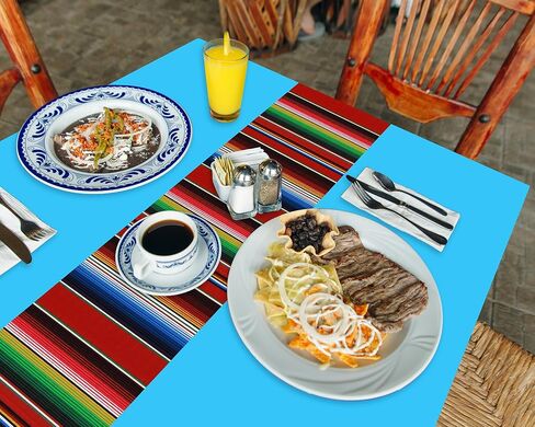 Oudain 3 PCS Fiesta tablecloth 108 × 54 بوصة من المائدة البلاستيكية المائدة المكسيكية مقاومة للمكسيكية غطاء طاولة مكسيكي لسيارة تاكو ليلية زفاف فييستا (أحمر) in Saudi Arabia