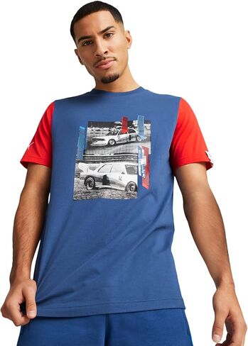 PUMA Men's Standard BMW M Motorsport Graphic T-Shirt, Black SS25, X-Large in Saudi Arabia