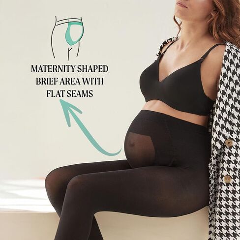 CALZITALY - Opaque Maternity Pantyhose - Pregnancy Tights for Women - 100 DEN Italian Hosiery (M, Navy) in Saudi Arabia